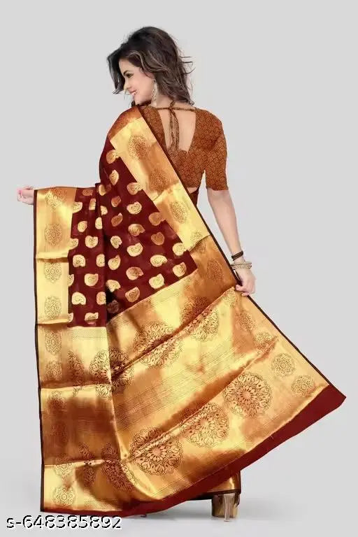 Party wear Banarasi Soft Silk Jacquard Saree