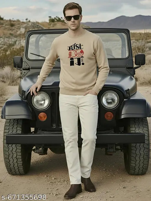 Men Printed Cotton Blend Round Neck Tshirt